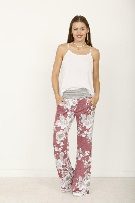 Fold Over Wide Leg Palazzo Pants