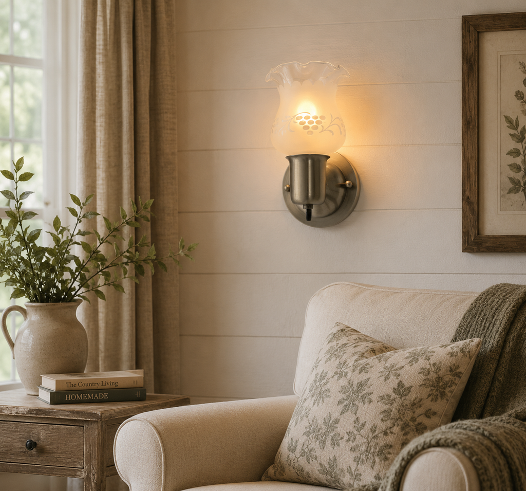 Glass Wall Sconce Light Fixture