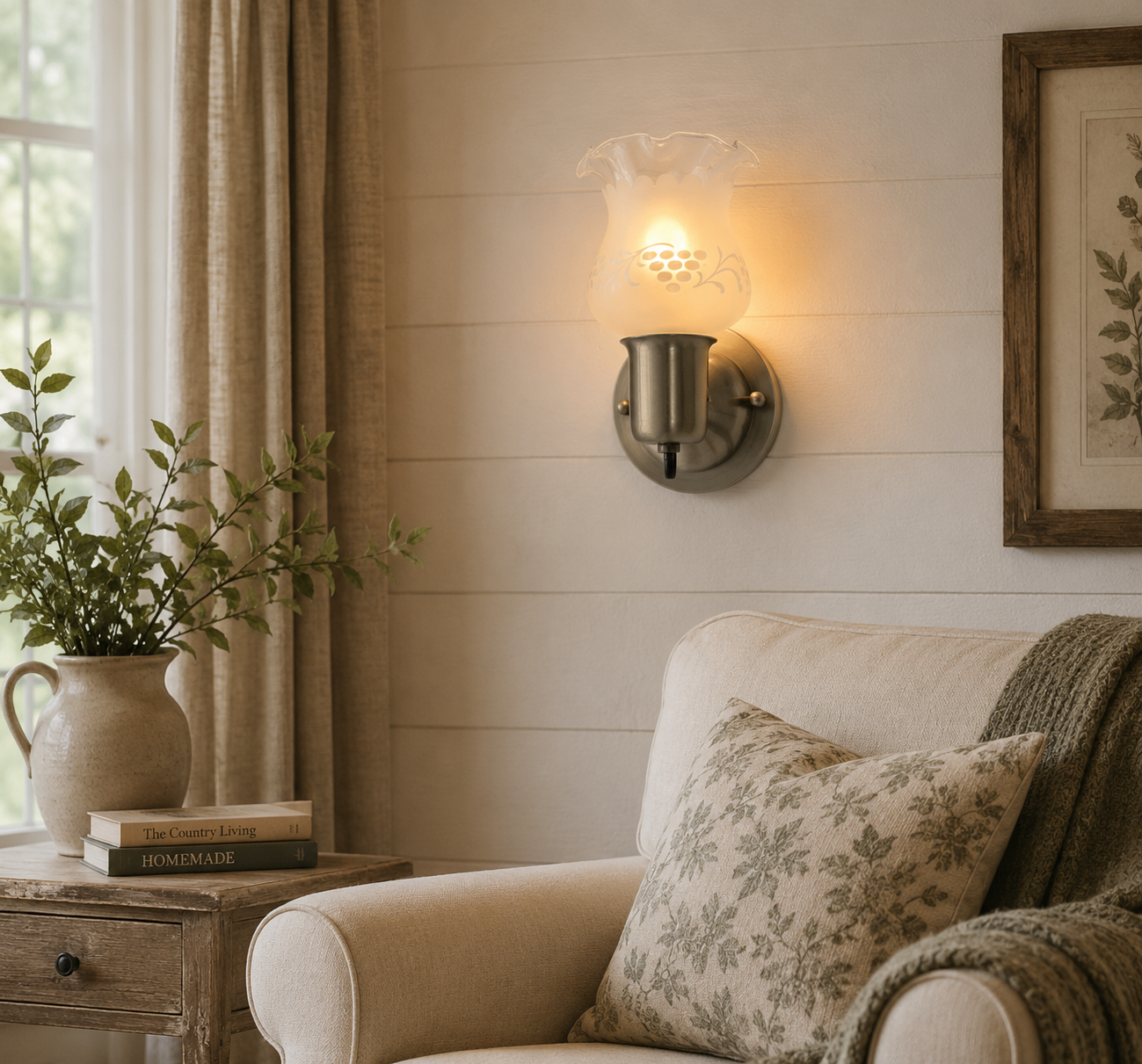 Glass Wall Sconce Light Fixture