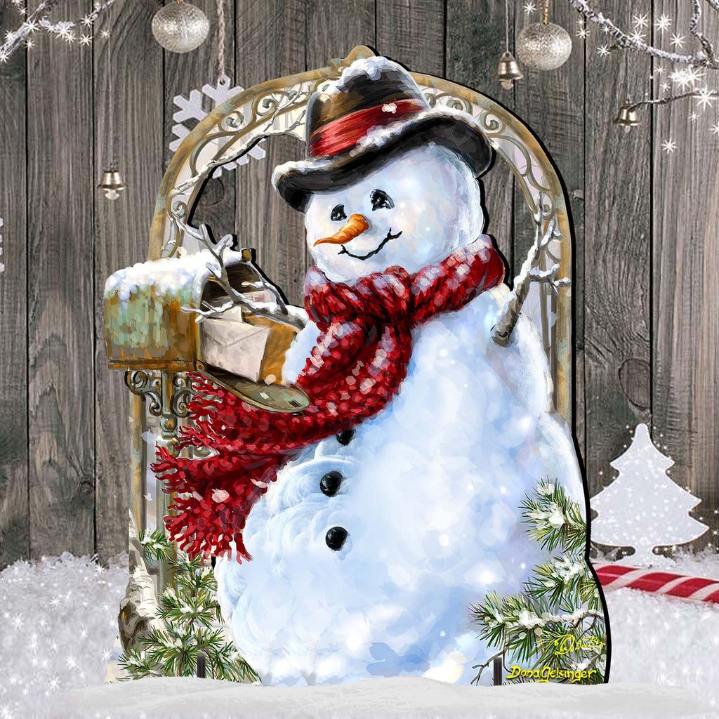 Seasons Greetings Snowman Outdoor Holiday Decor