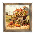 Fall Floral Cart Framed Art
