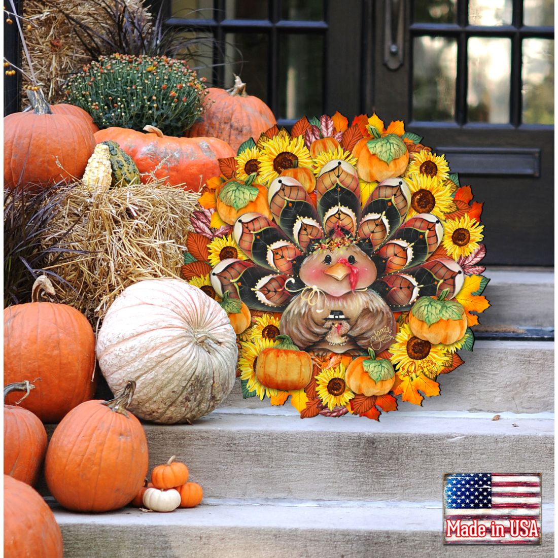 Turkey Holiday Door Wreath