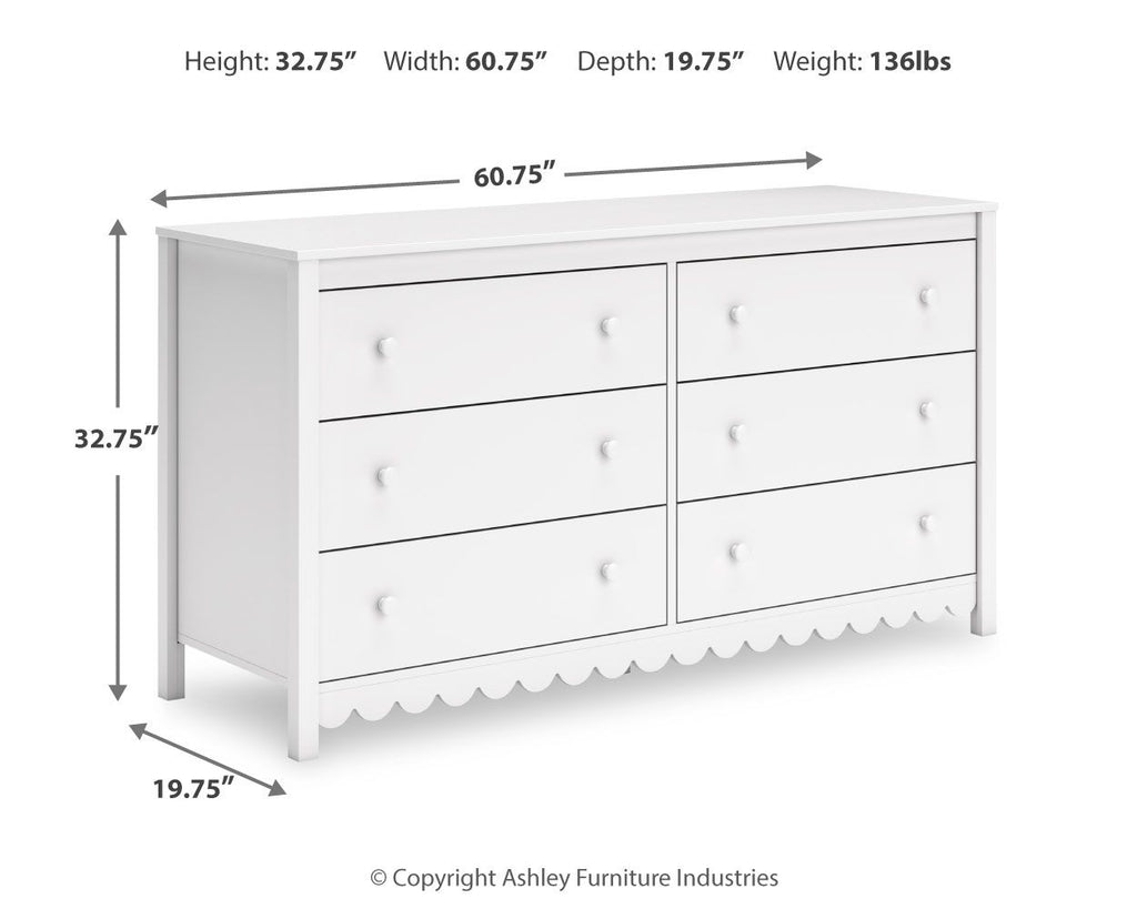 Hallityn - Six Drawer Dresser