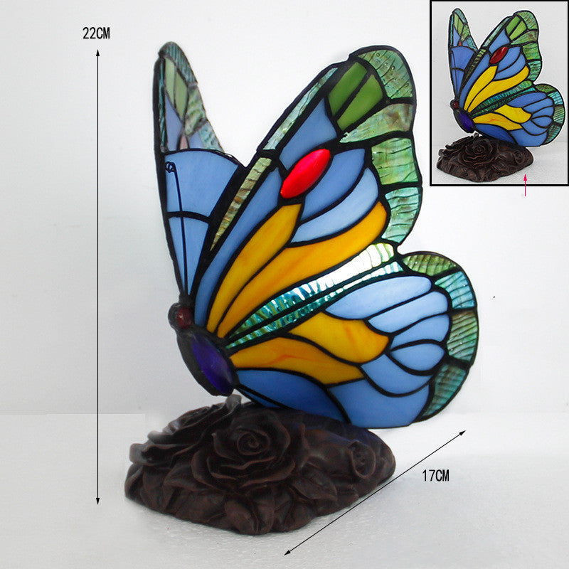 Butterfly Glass Table Lamp