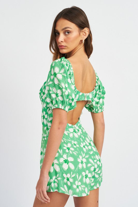 Bubble Sleeve Vacay Romper