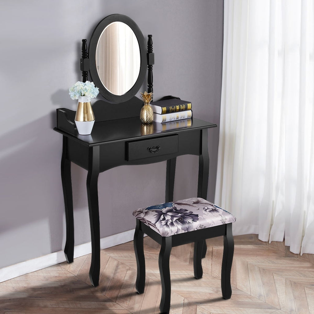 Wood Vanity Set