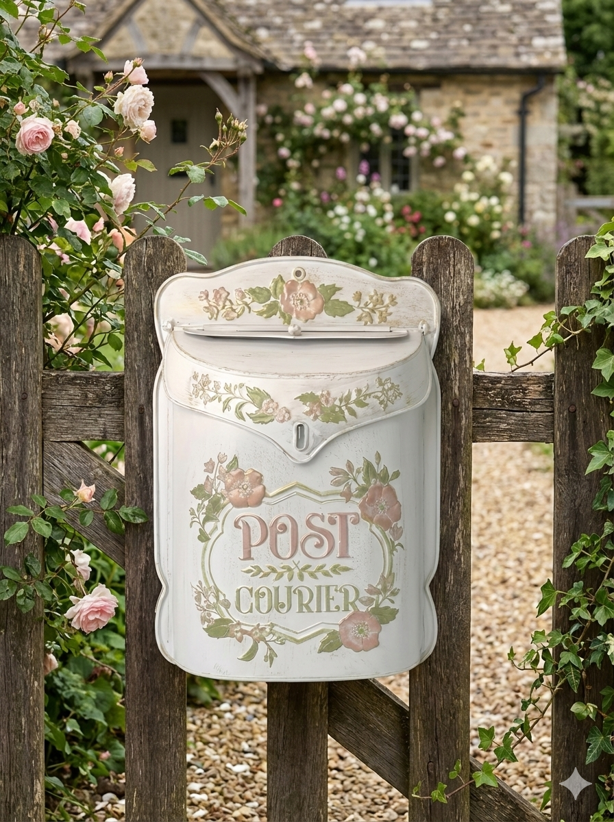 Vintage Farmhouse Wall-Mounted Metal Letter Box