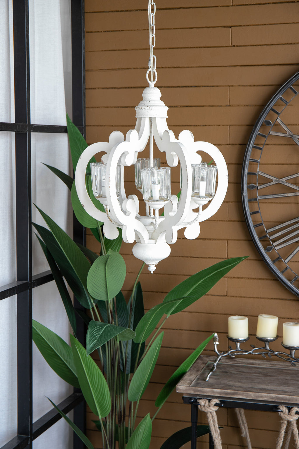 Farmhouse 6-Light Wood Chandelier