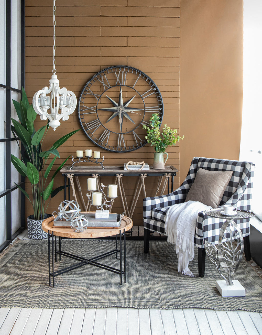 Farmhouse 6-Light Wood Chandelier