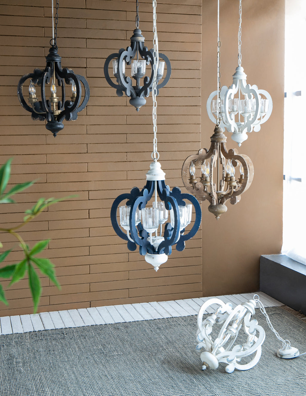 Farmhouse 6-Light Wood Chandelier