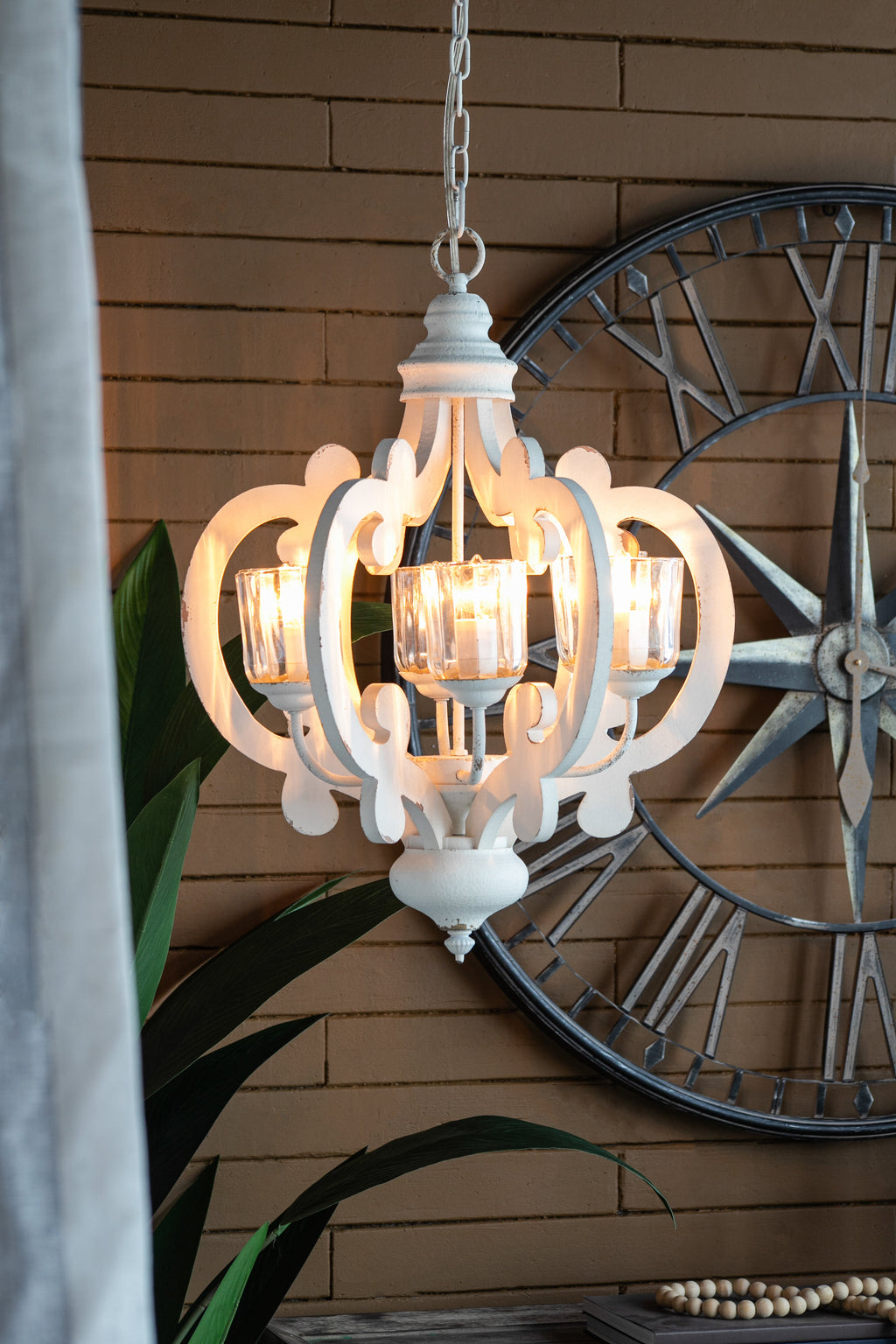 Farmhouse 6-Light Wood Chandelier