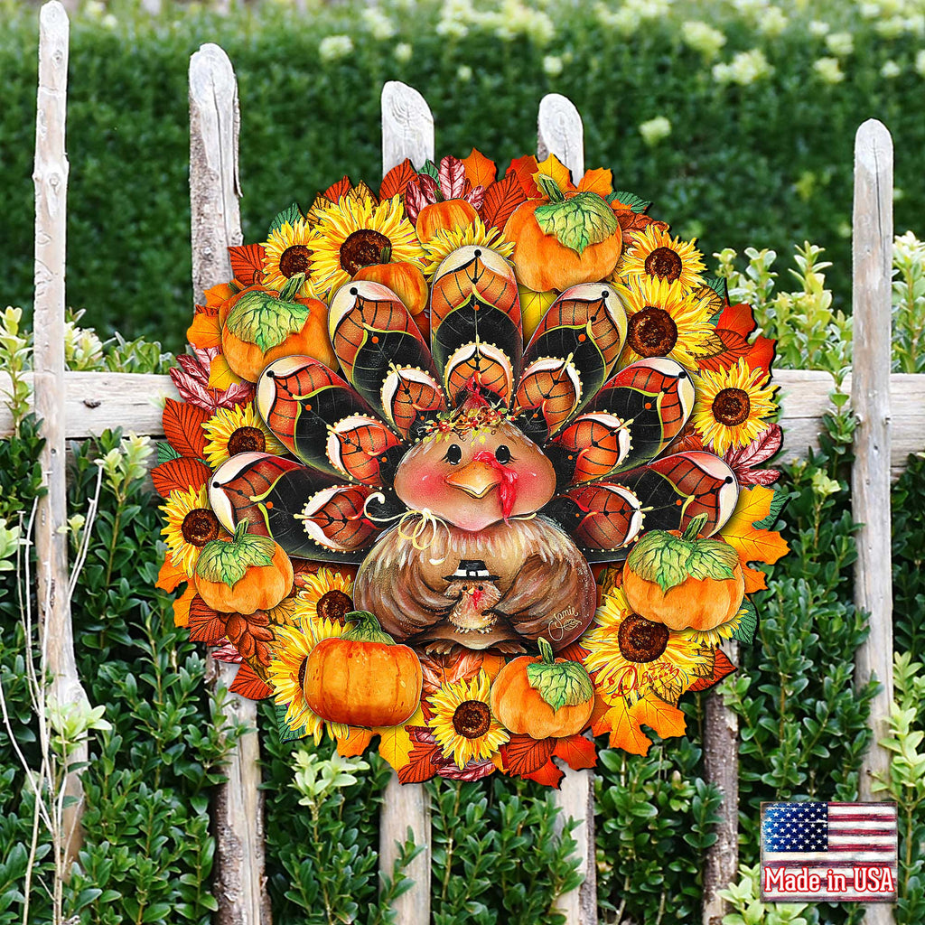 Turkey Holiday Door Wreath