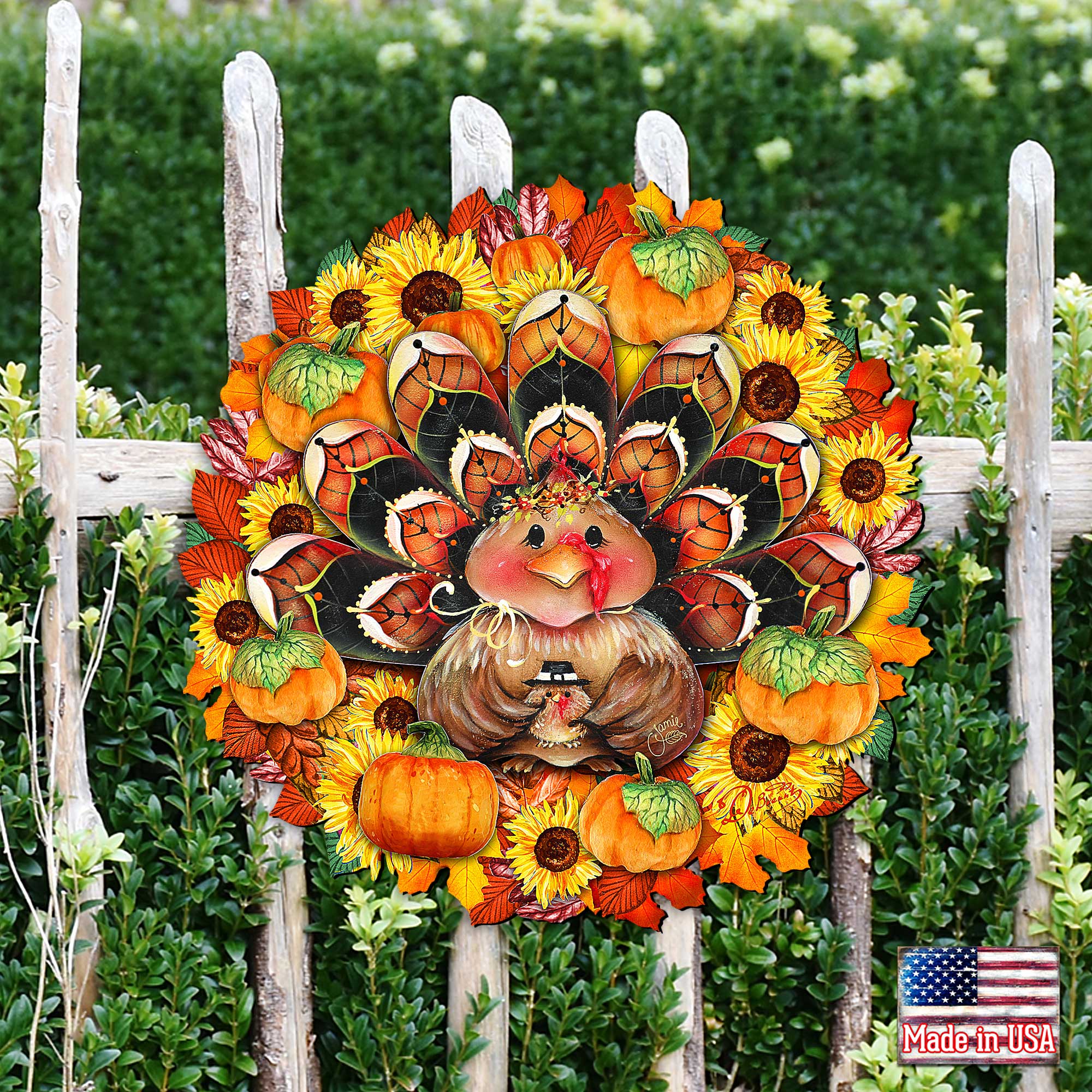 Turkey Holiday Door Wreath