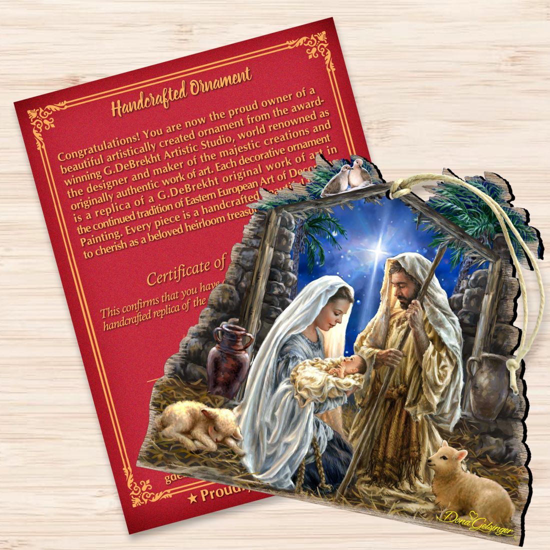 Glory to God Wooden Ornaments