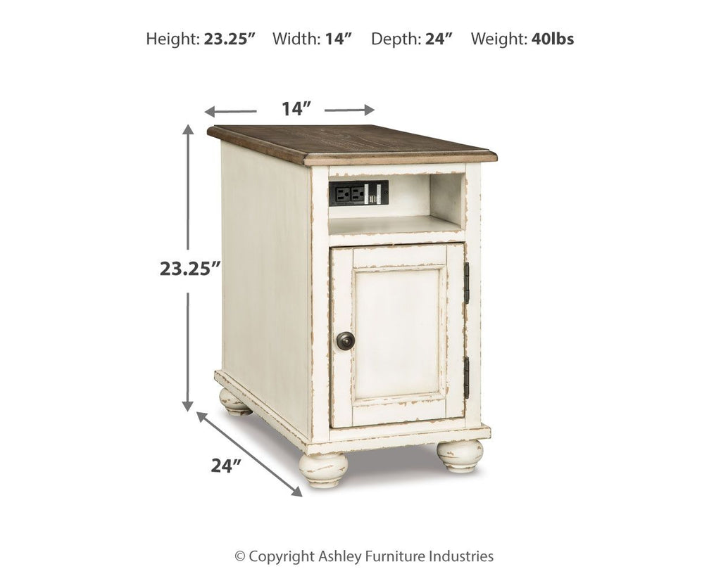Chair Side End Table With AC / USB