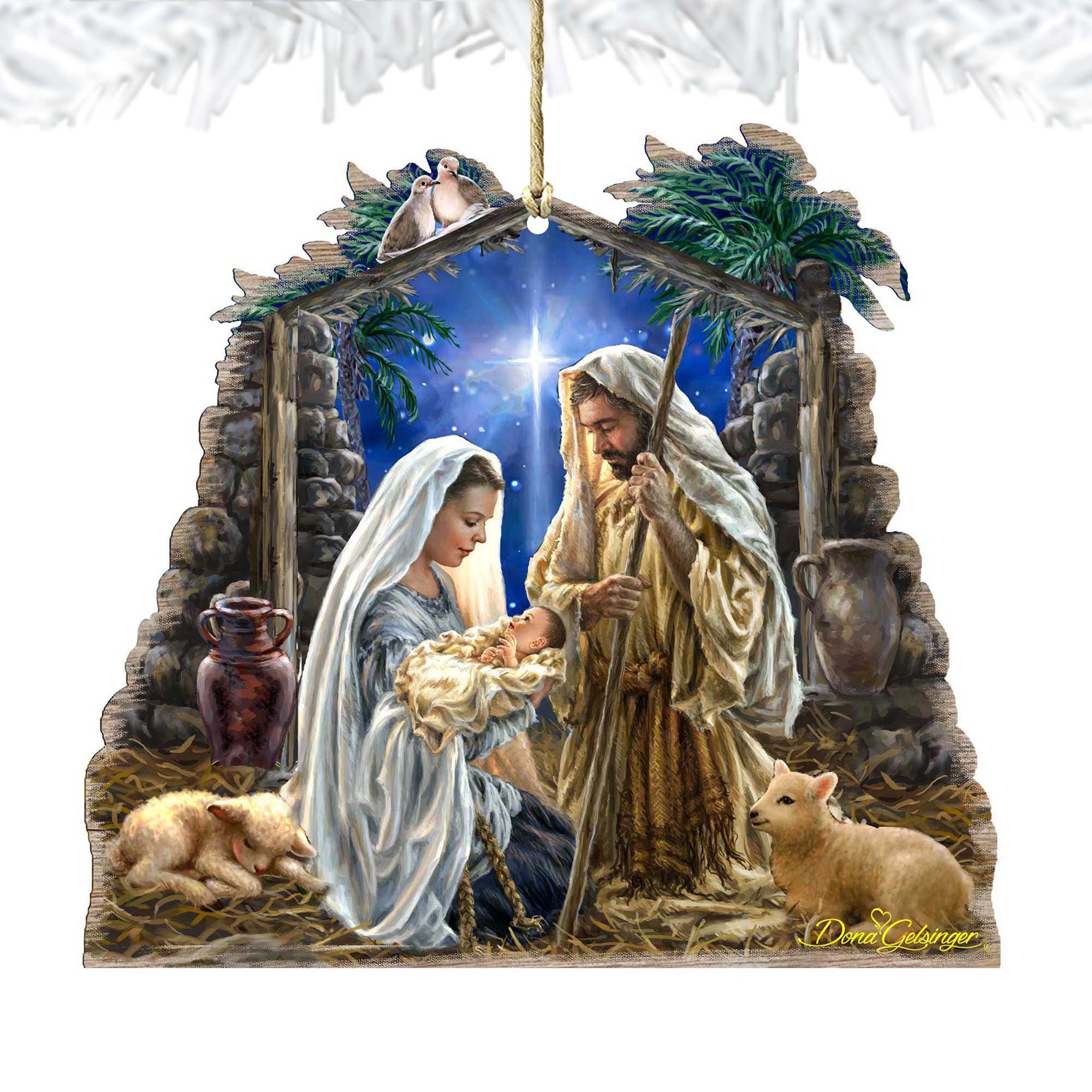 Glory to God Wooden Ornaments