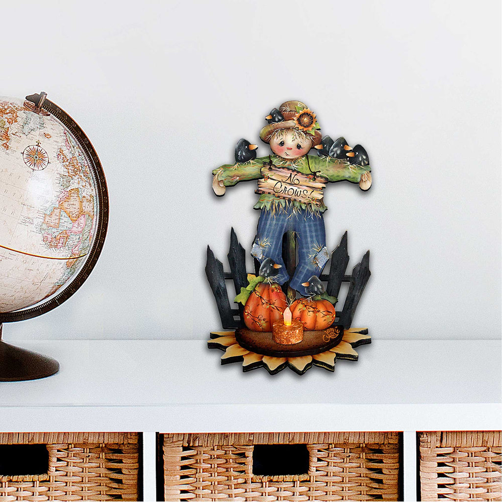 No Crows Scarecrow Halloween Door Decor