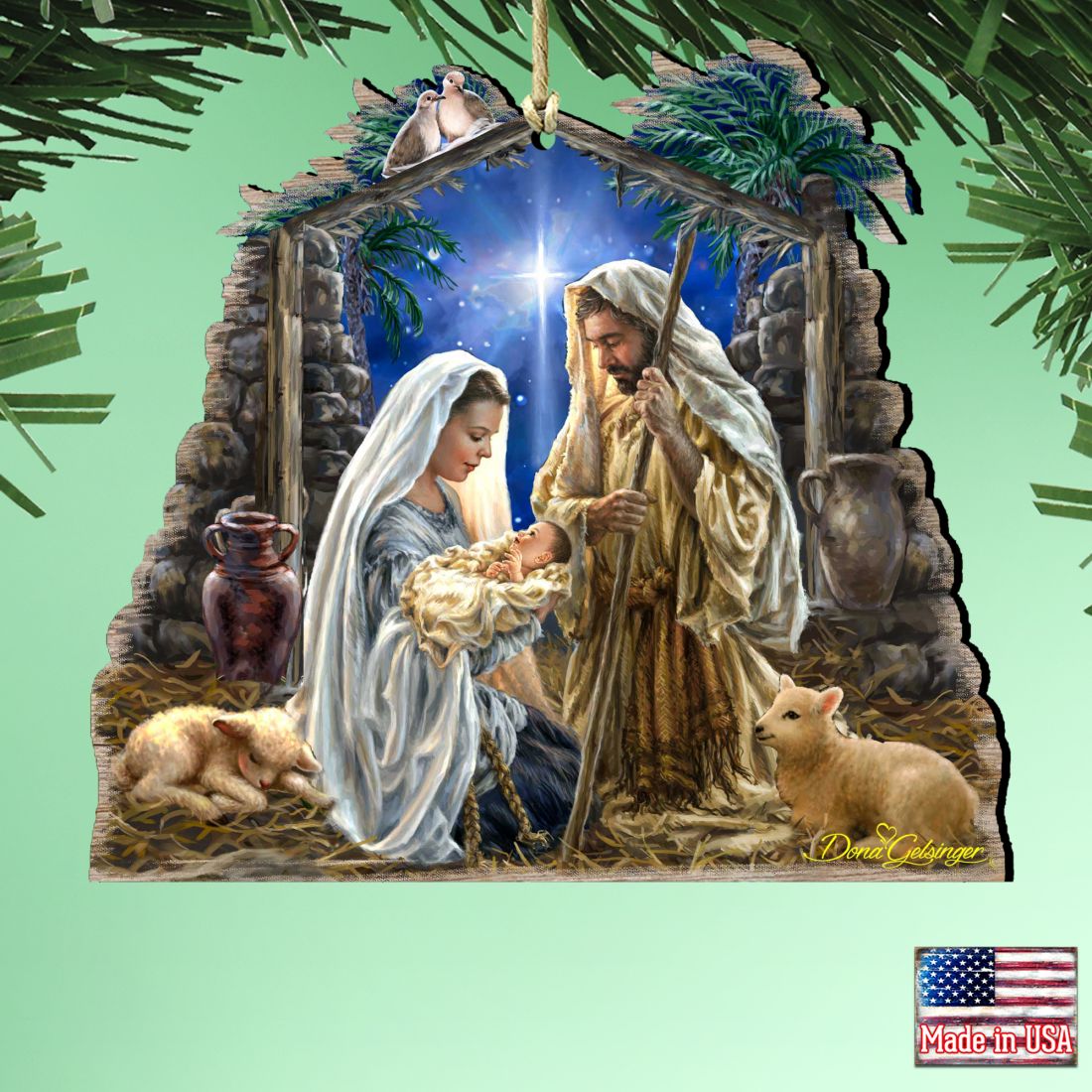 Glory to God Wooden Ornaments