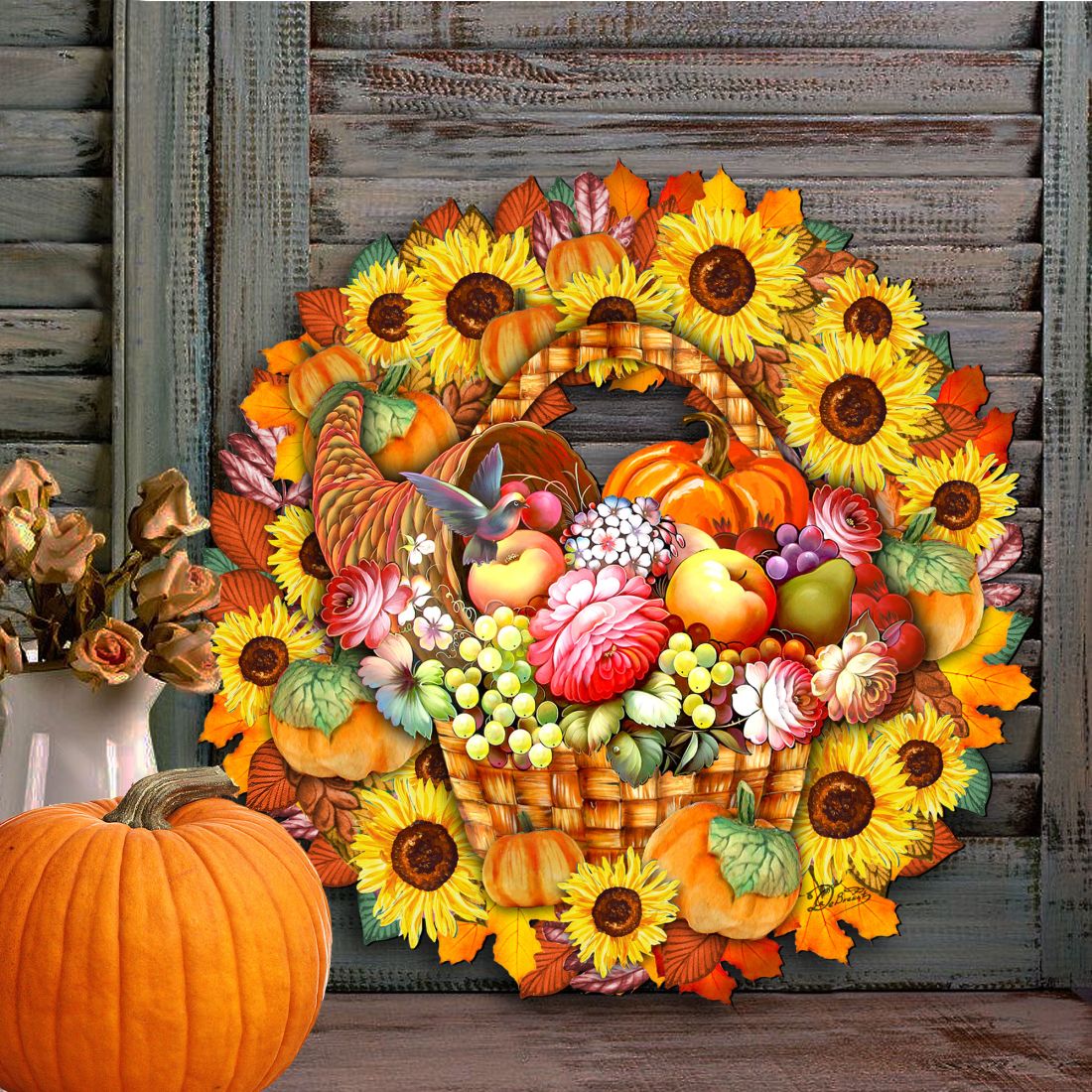 Thanksgiving Holiday Door Wreath
