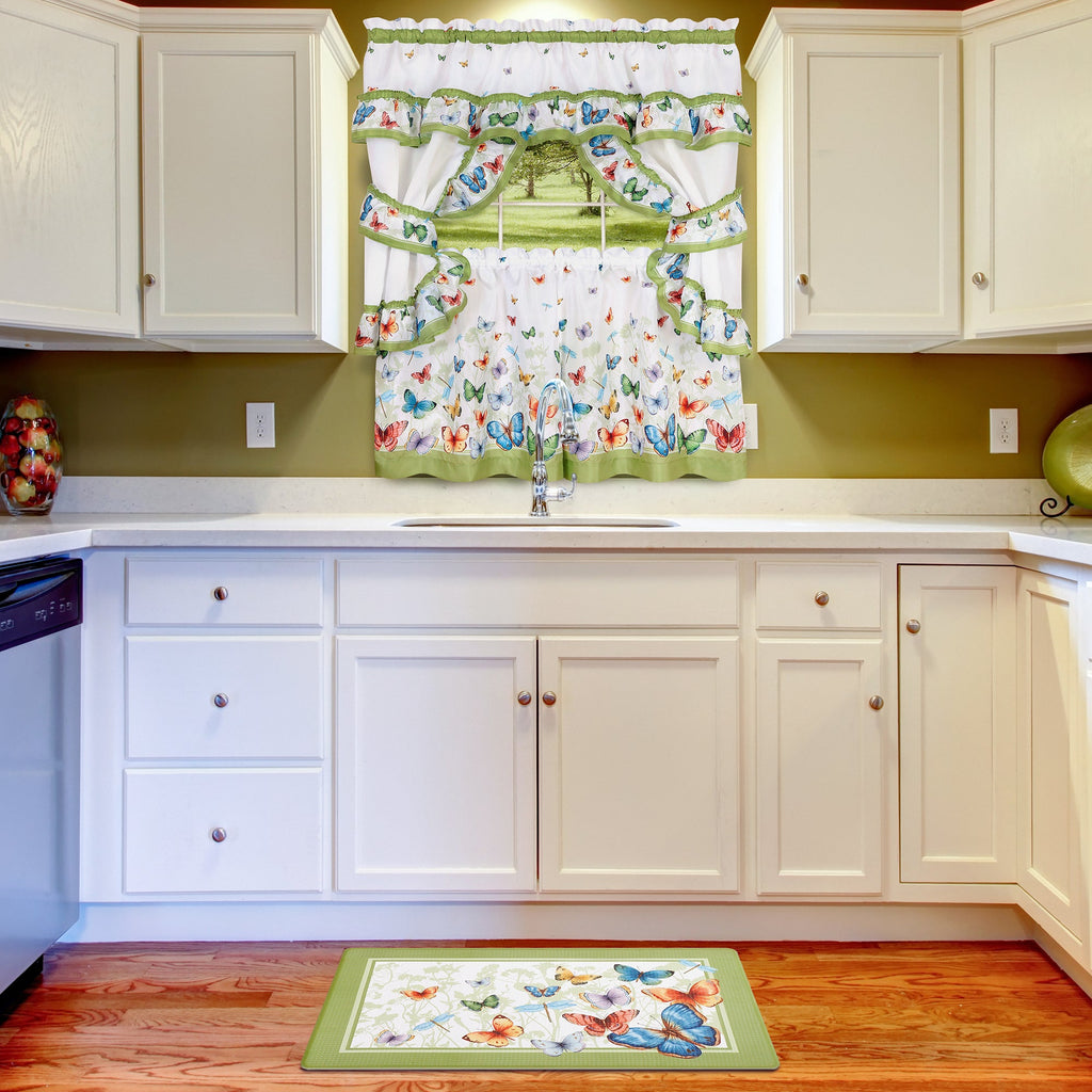 Cottage Window Curtain Set - Butterflies