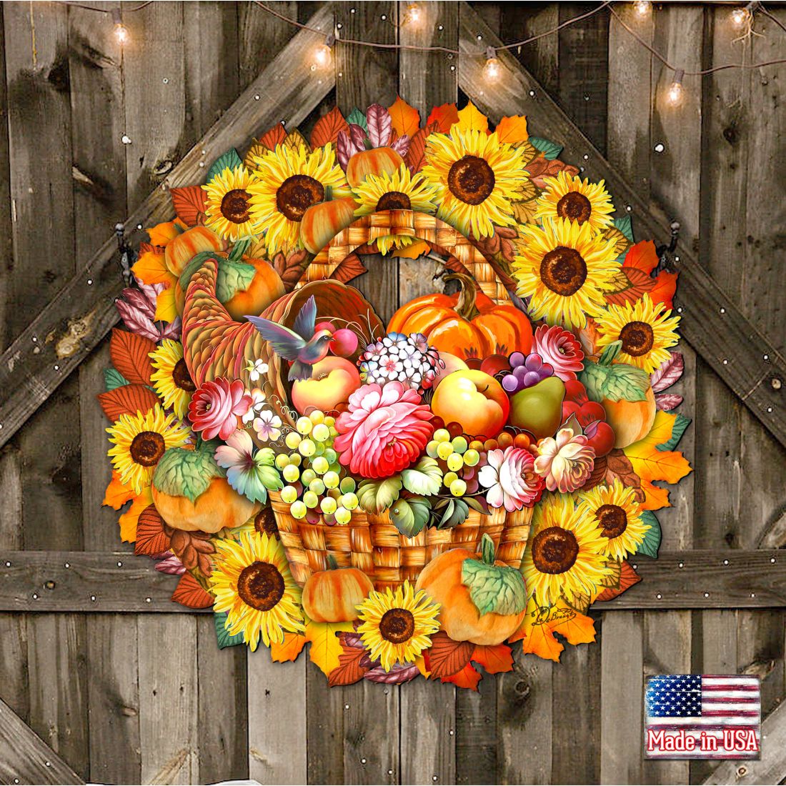 Thanksgiving Holiday Door Wreath