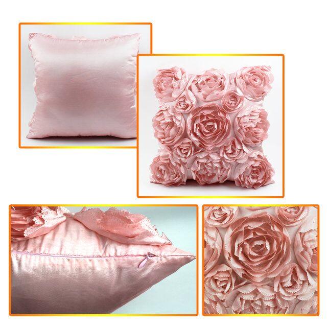 3D Roses Style Embroidered Pillowcase
