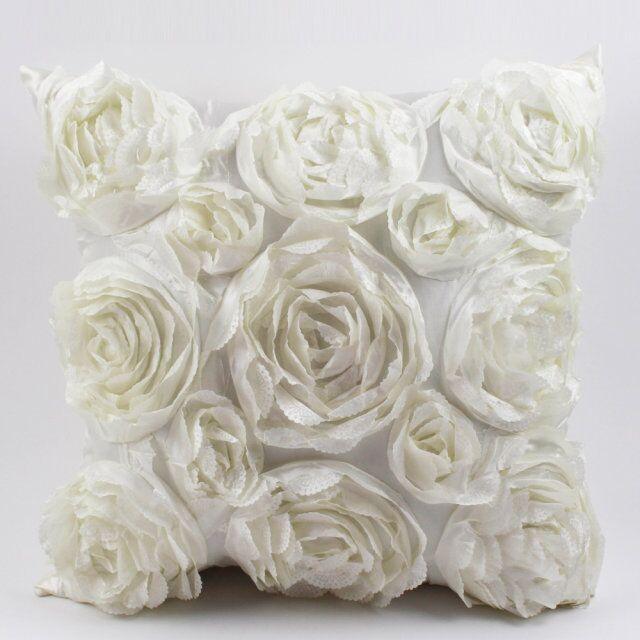 3D Roses Style Embroidered Pillowcase