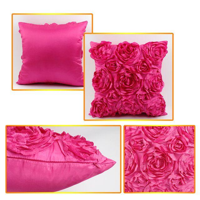 3D Roses Style Embroidered Pillowcase