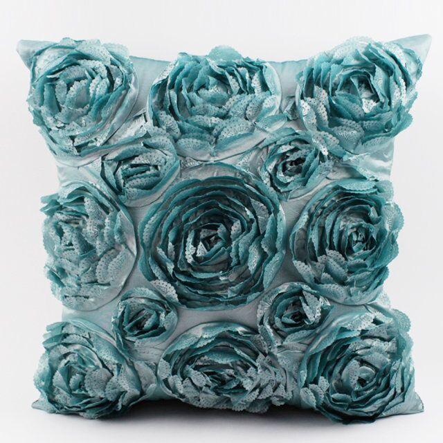 3D Roses Style Embroidered Pillowcase