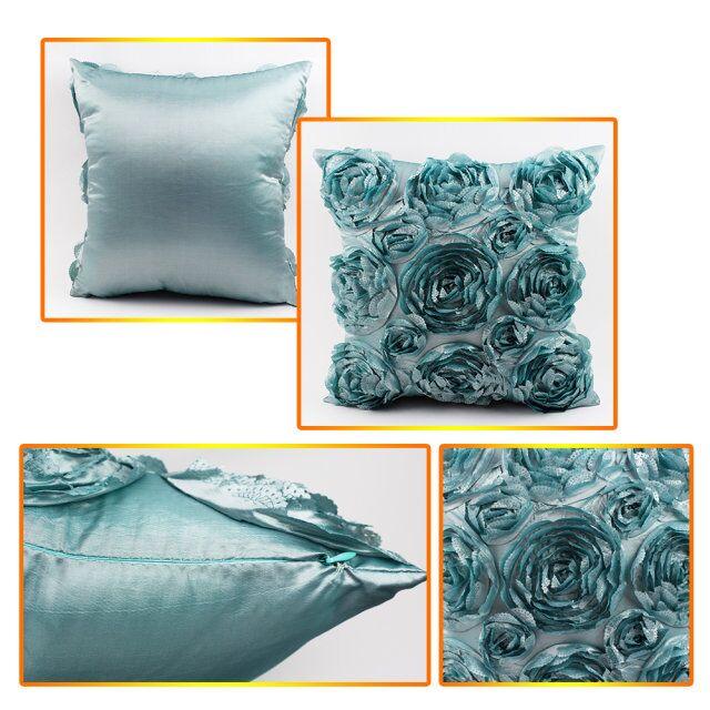 3D Roses Style Embroidered Pillowcase