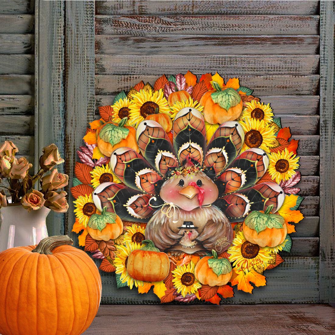Turkey Holiday Door Wreath