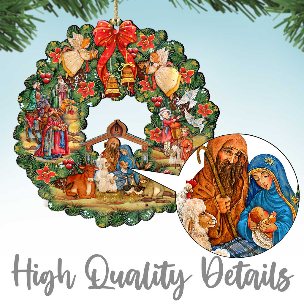Glory to God Wooden Ornaments