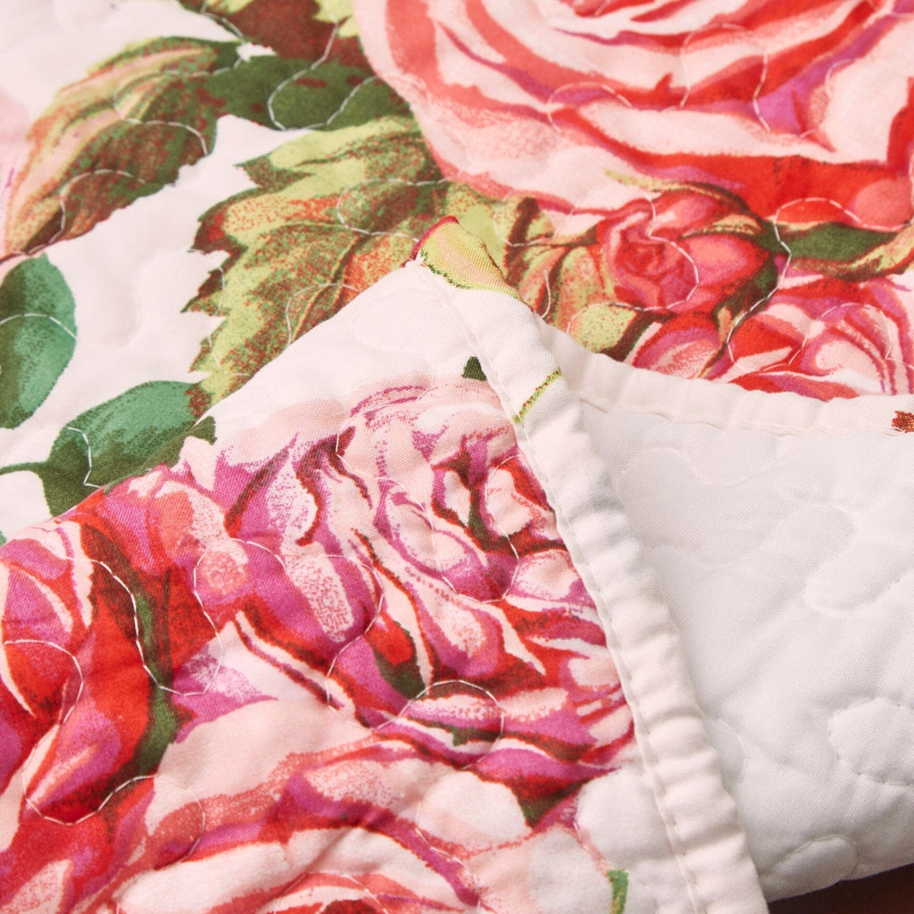Romantic Roses Pink Quilted Dining Table Runner