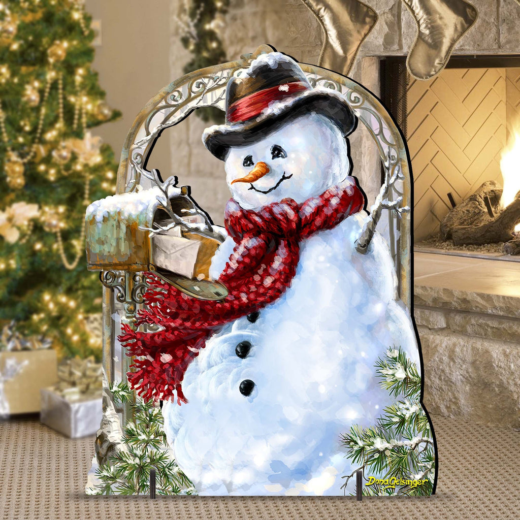 Seasons Greetings Snowman Outdoor Holiday Decor