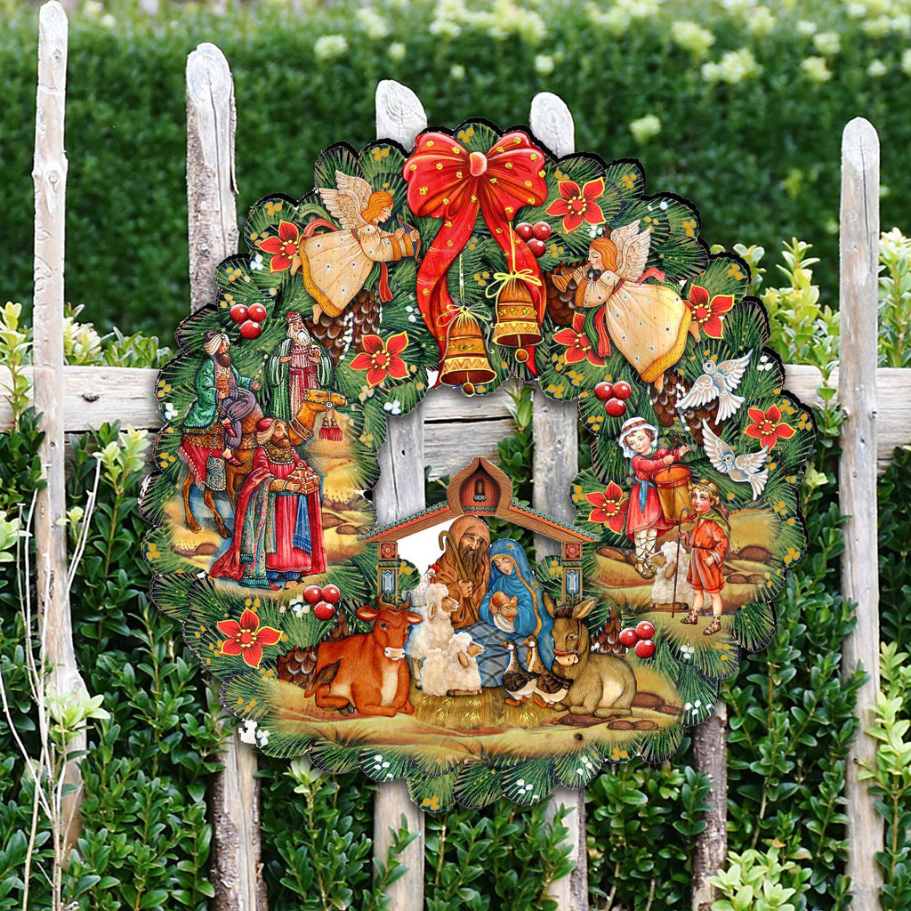 Nativity Holiday Door Wreath