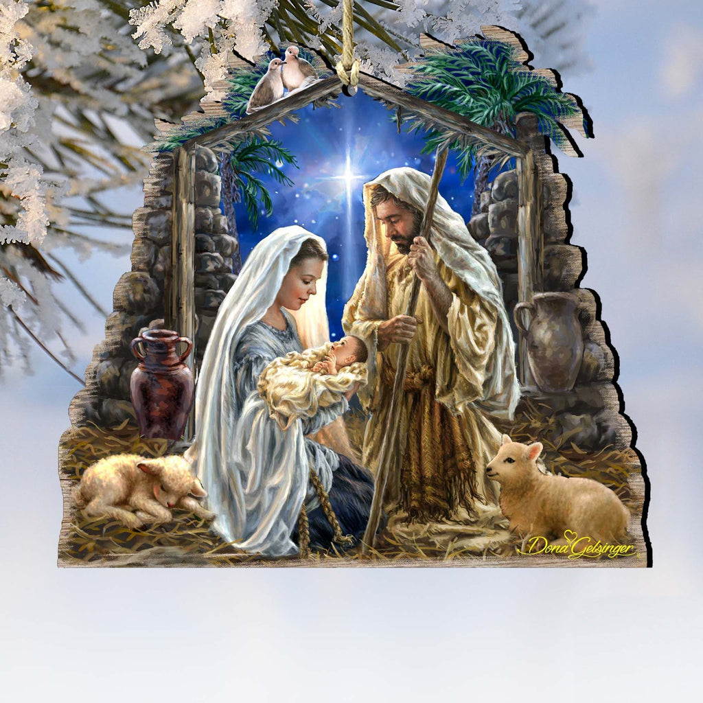 Glory to God Wooden Ornaments