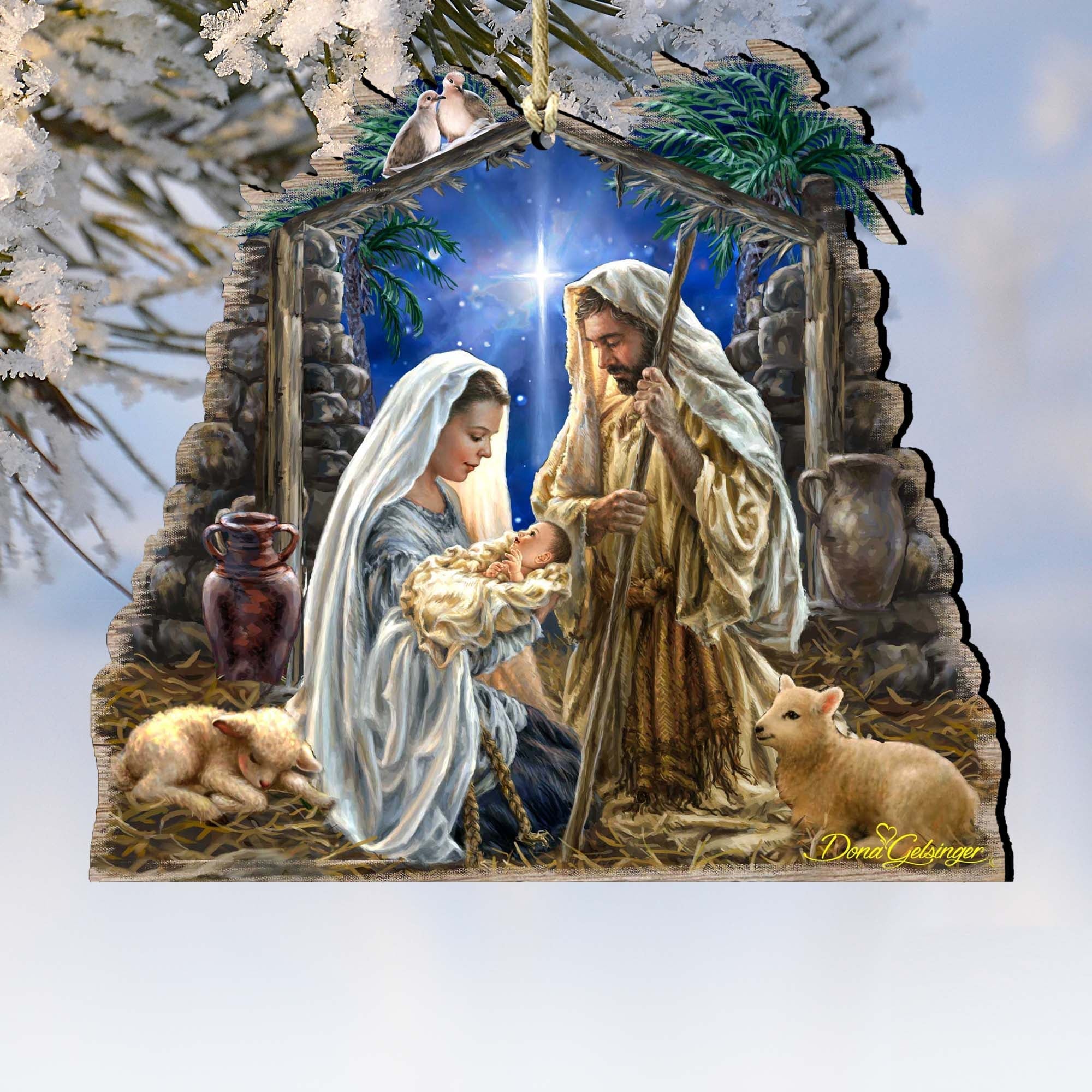 Glory to God Wooden Ornaments