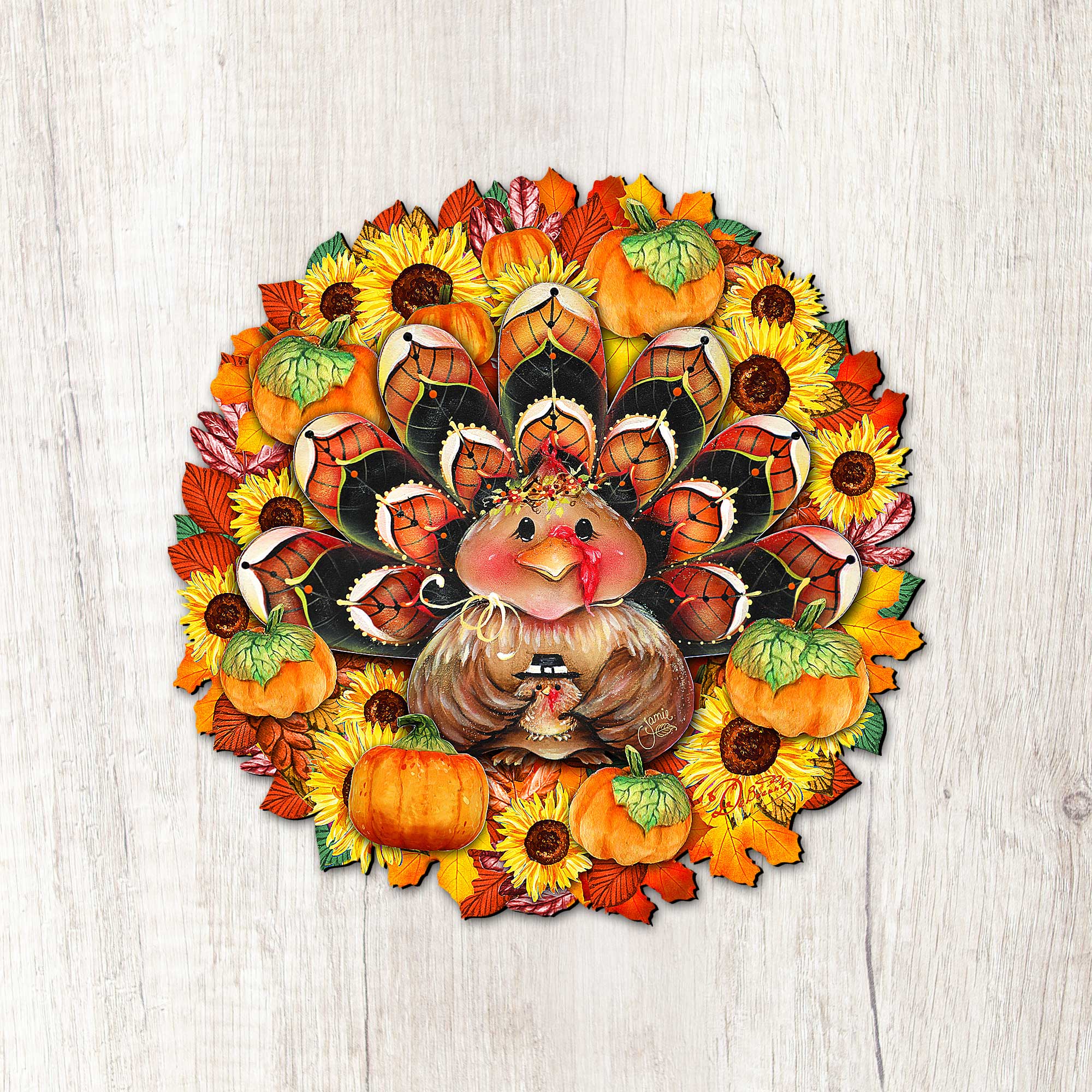 Turkey Holiday Door Wreath