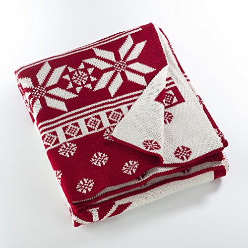 Christmas Design Knitted Throw Blanket