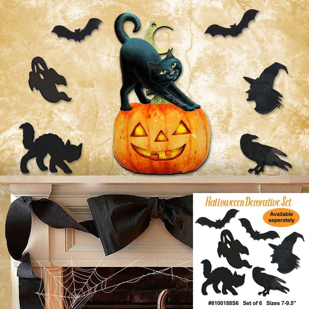 Spooky Halloween Cat Door Decor