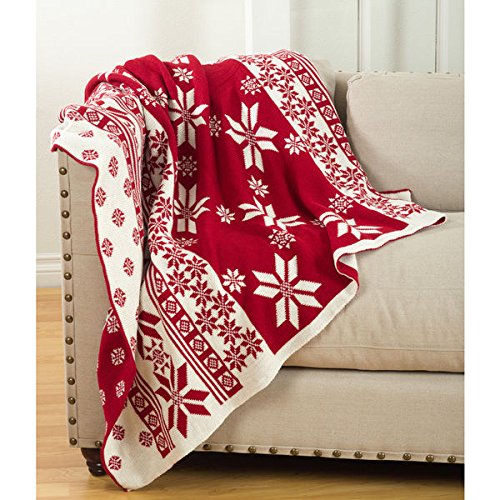 Christmas Design Knitted Throw Blanket