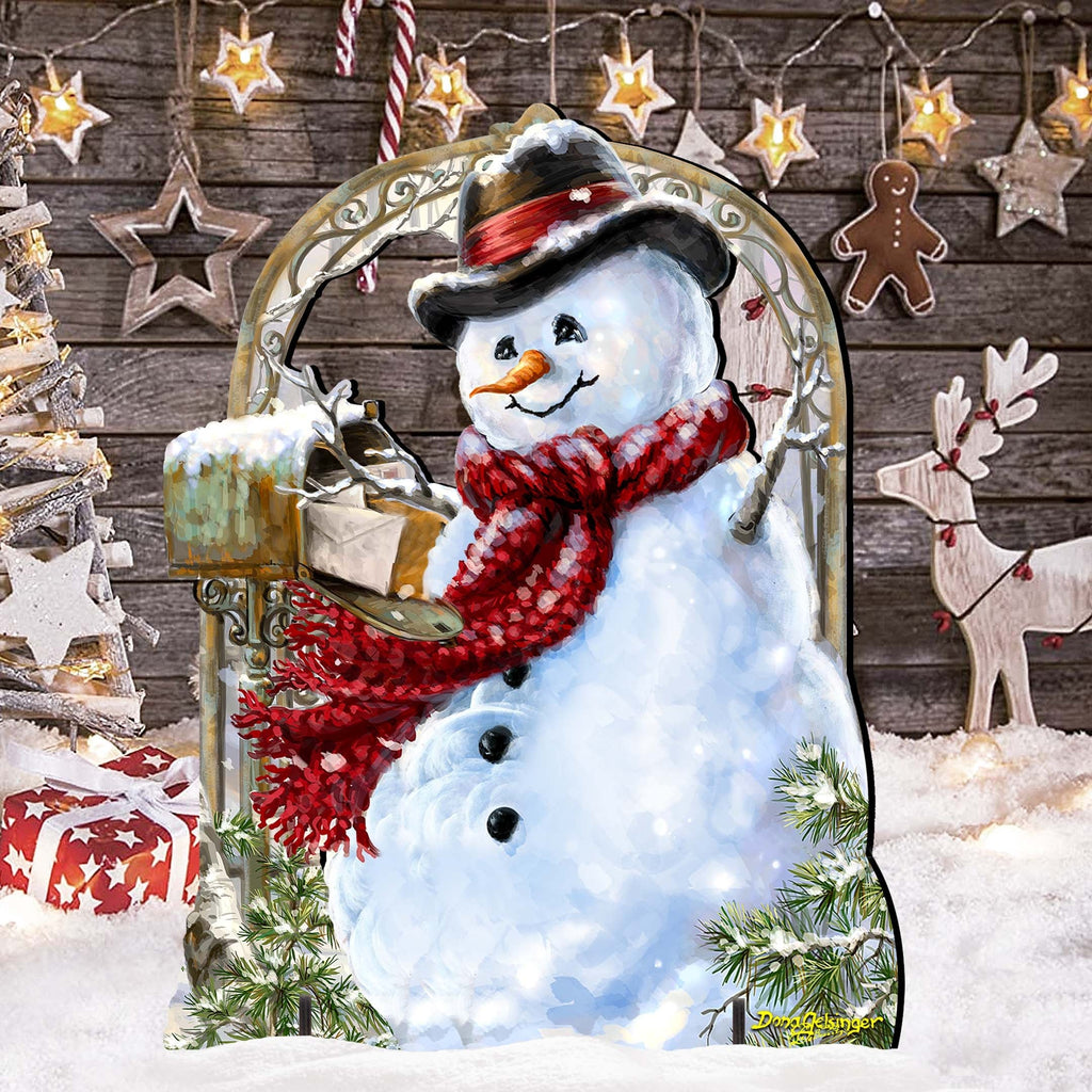 Seasons Greetings Snowman Outdoor Holiday Decor