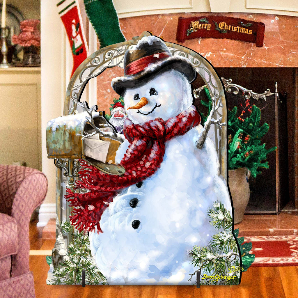 Seasons Greetings Snowman Outdoor Holiday Decor