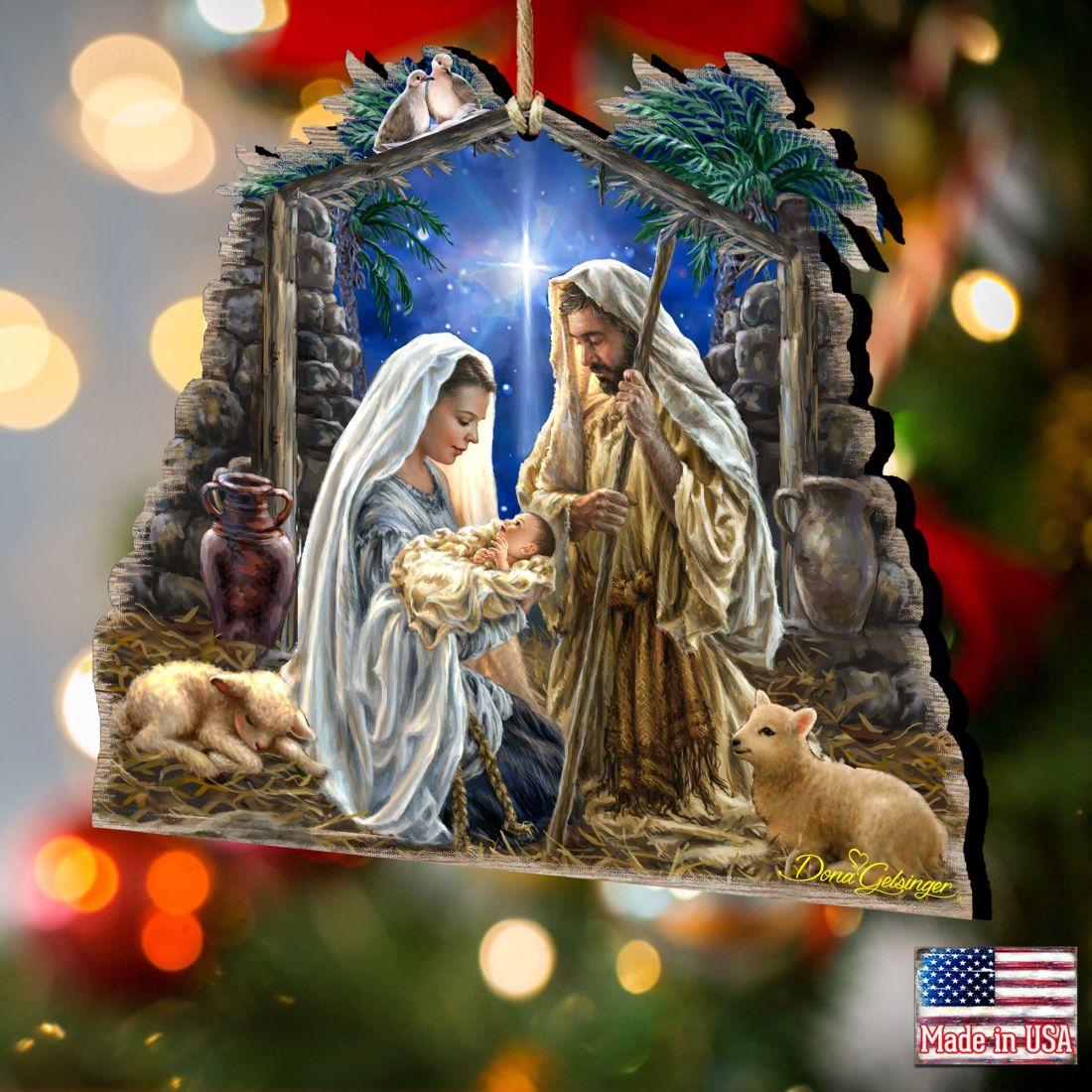 Glory to God Wooden Ornaments