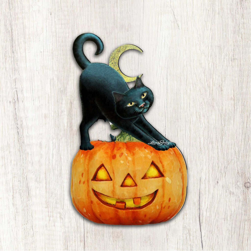 Spooky Halloween Cat Door Decor