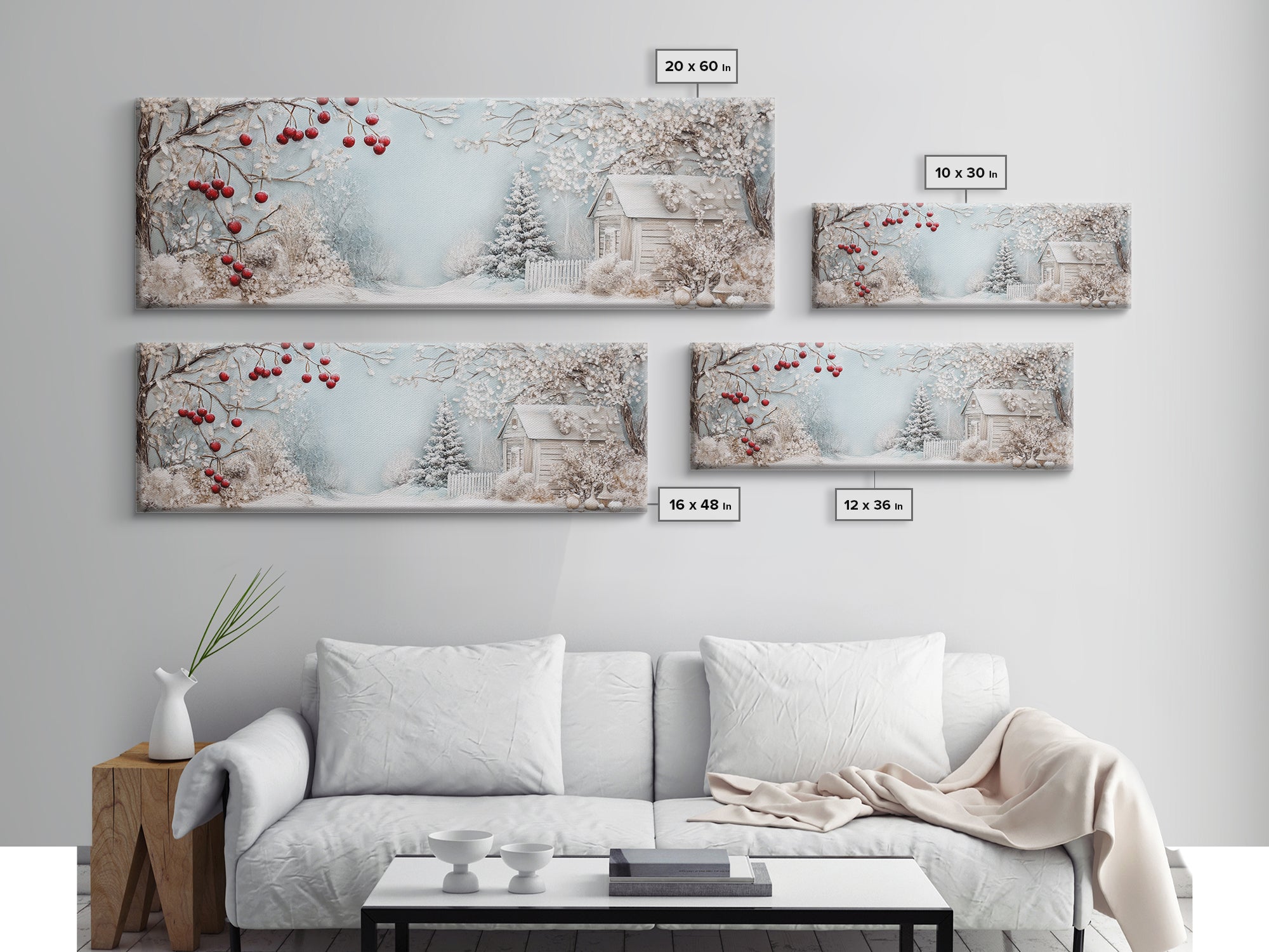 Canvas Print Winter Cherry Art