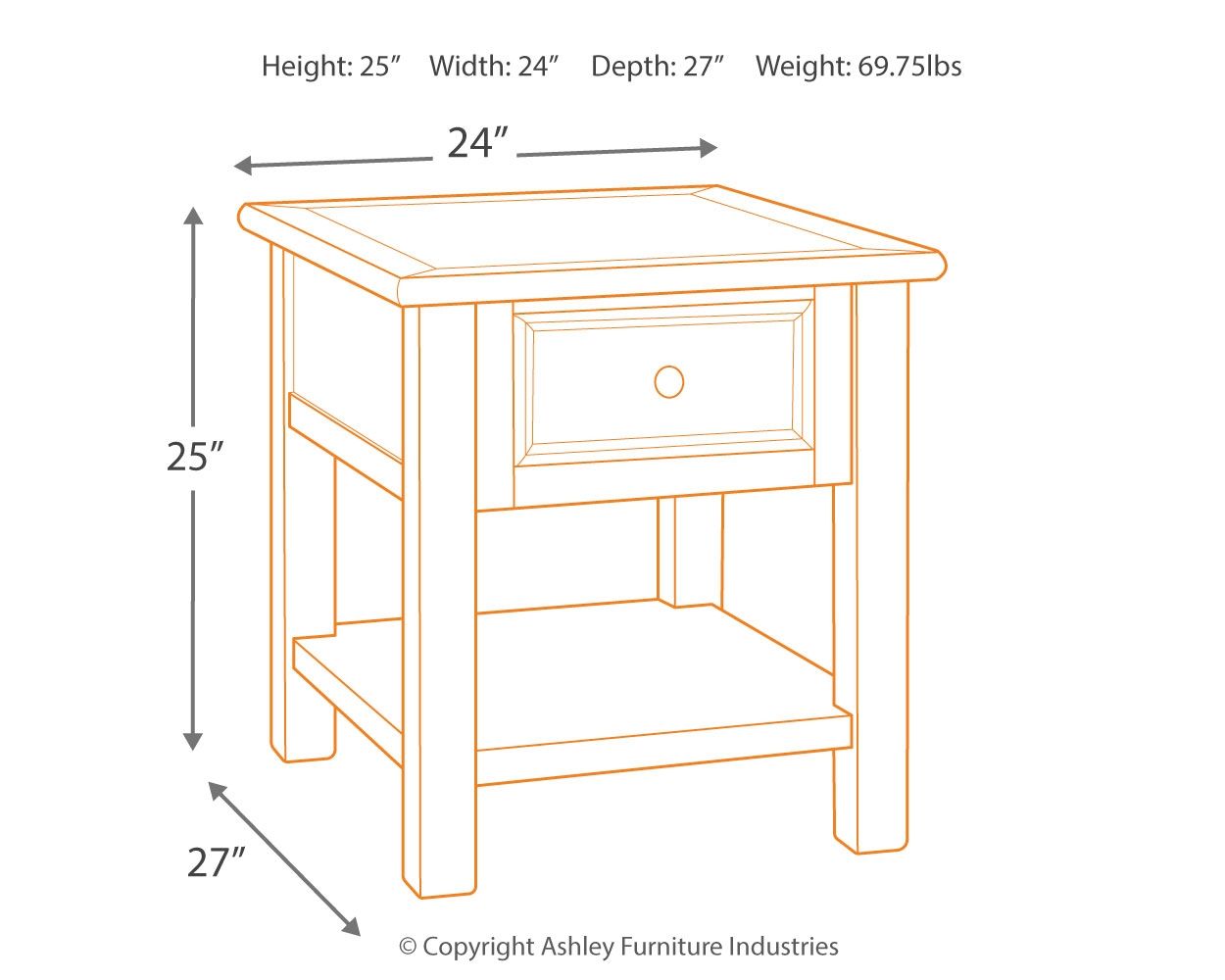 Rectangular End Table