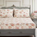 Hint of Mint Floral Cotton Fitted Sheet Set