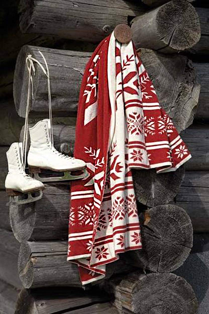 Christmas Design Knitted Throw Blanket