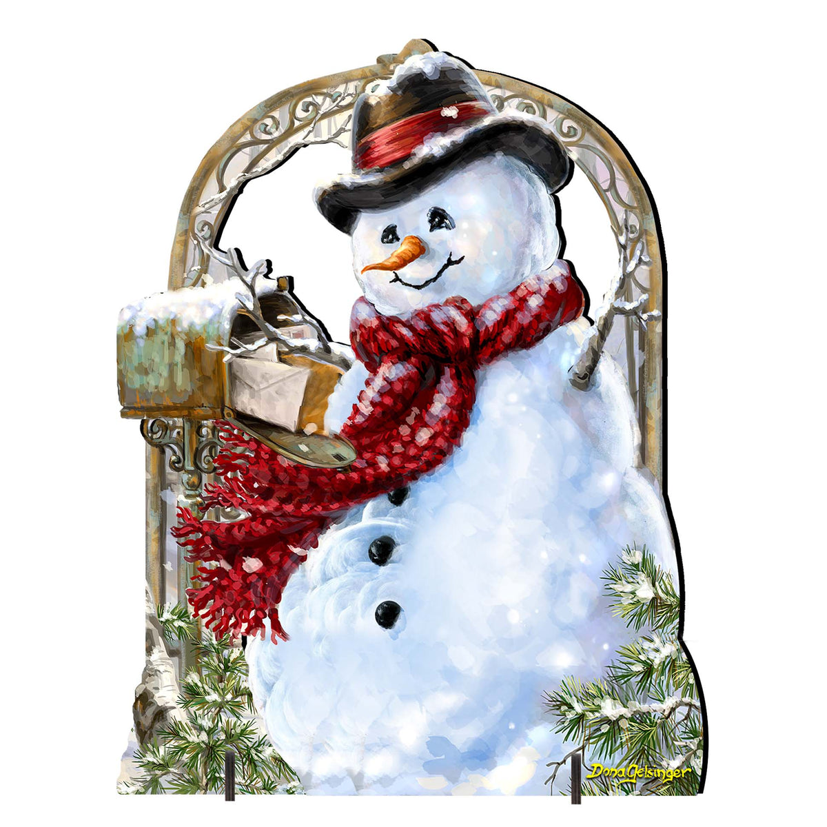 Seasons Greetings Snowman Outdoor Holiday Decor